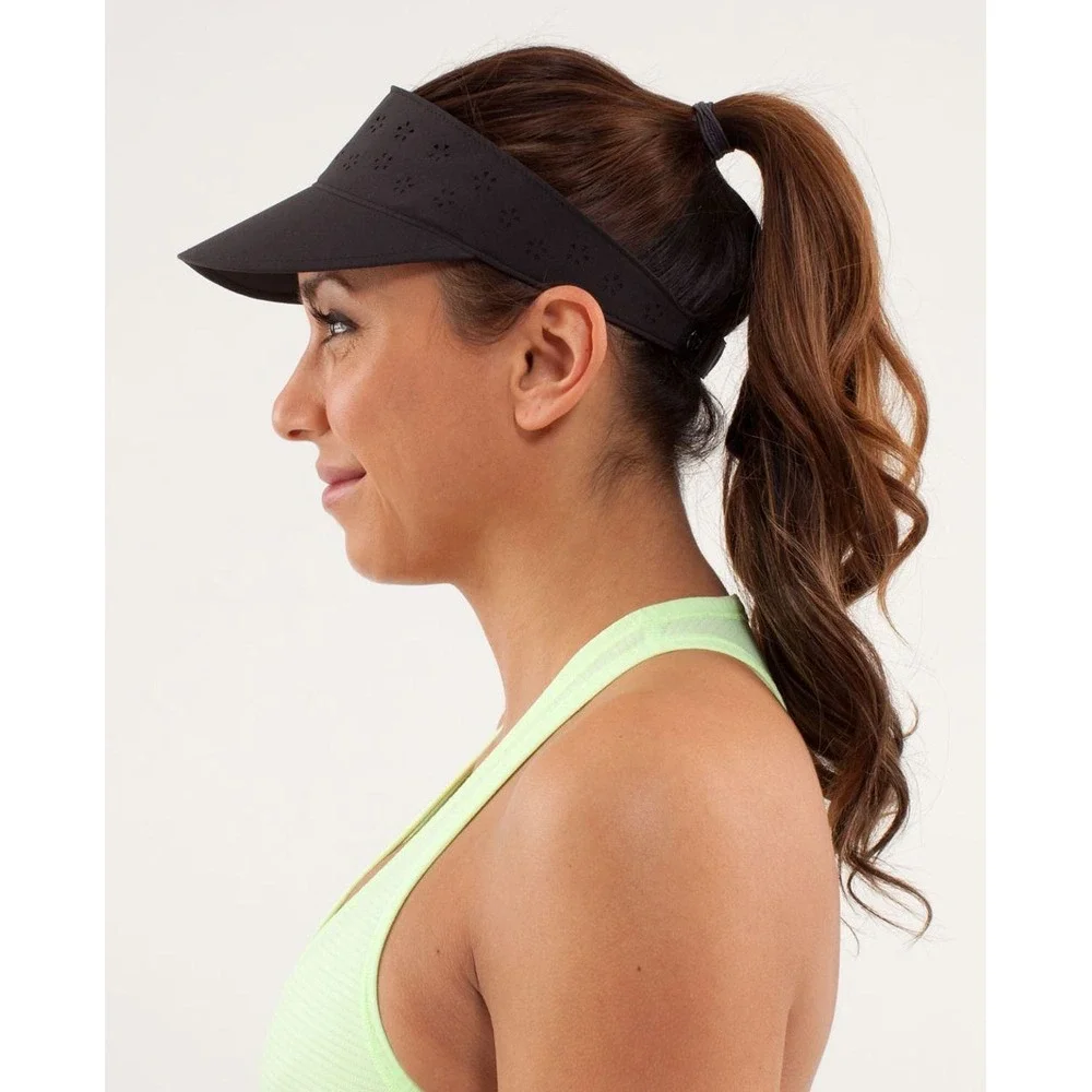 Lululemon Shady Lady Run Visor Black Lightweight Swift fabric